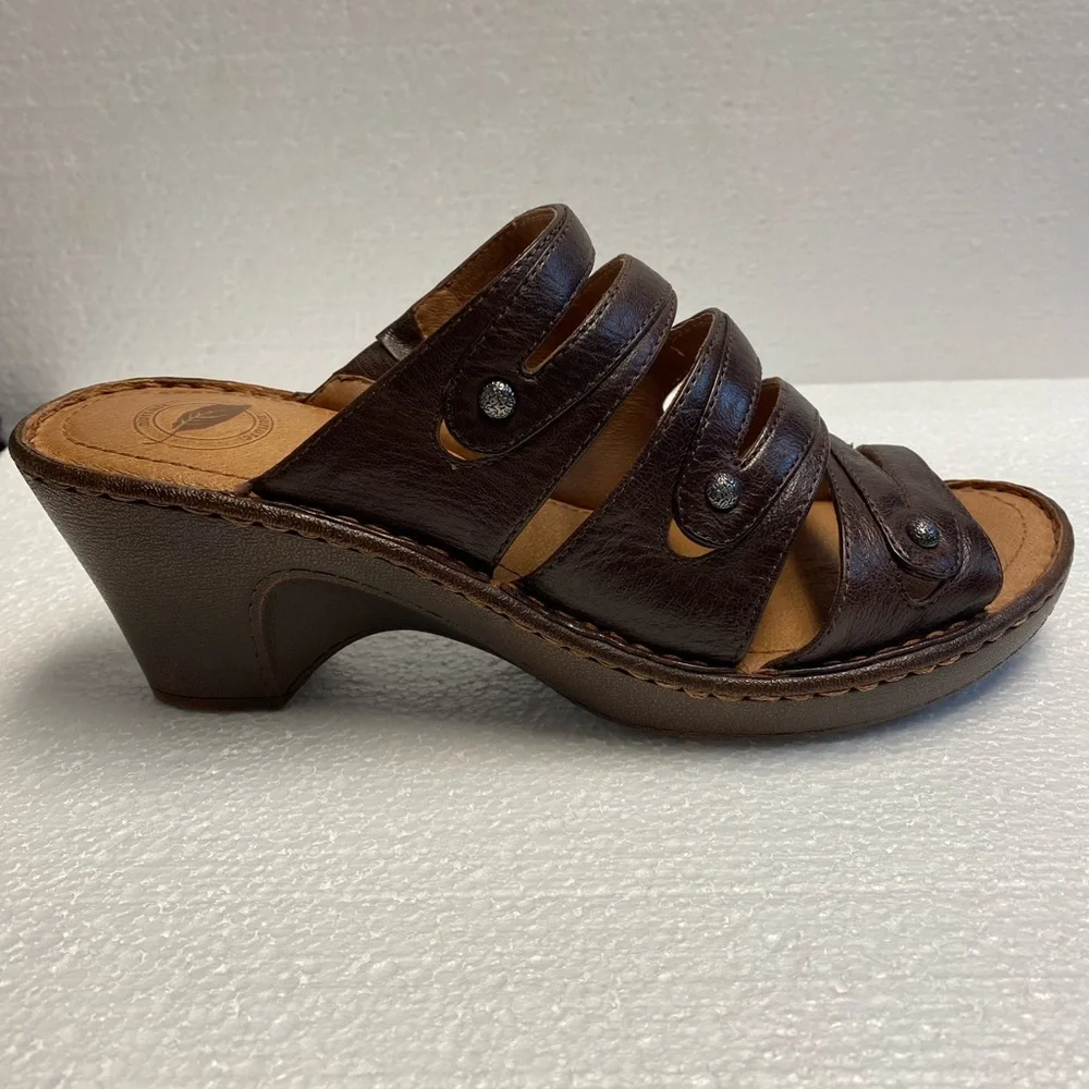 Nurture leather wedge sandals - Picture 3 of 11